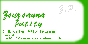 zsuzsanna putity business card